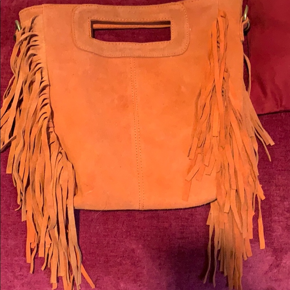 RAJ Imports Suede leather fringe purse
